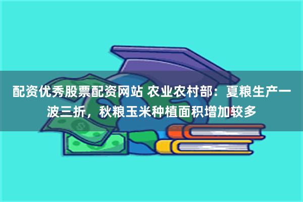 配资优秀股票配资网站 农业农村部：夏粮生产一波三折，秋粮玉米种植面积增加较多