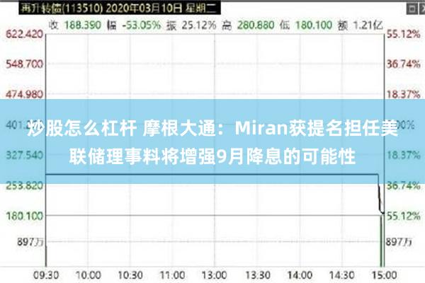 炒股怎么杠杆 摩根大通：Miran获提名担任美联储理事料将增强9月降息的可能性