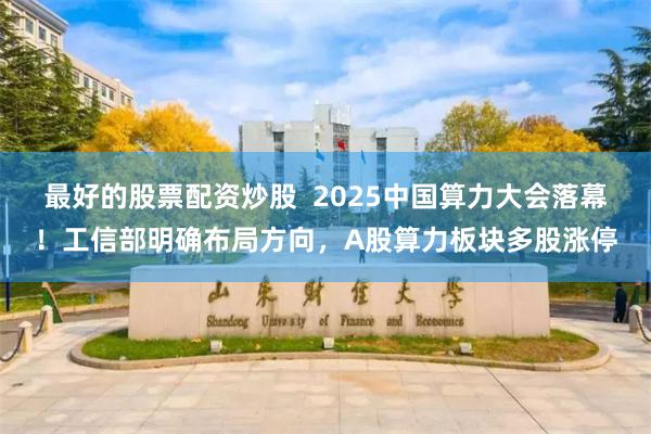 最好的股票配资炒股  2025中国算力大会落幕！工信部明确布局方向，A股算力板块多股涨停