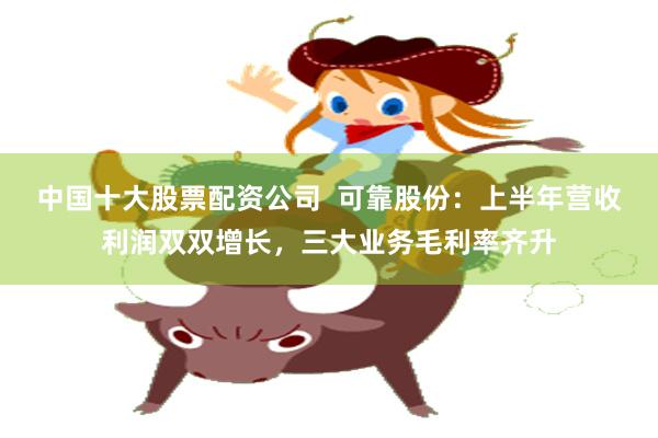 中国十大股票配资公司  可靠股份：上半年营收利润双双增长，三大业务毛利率齐升