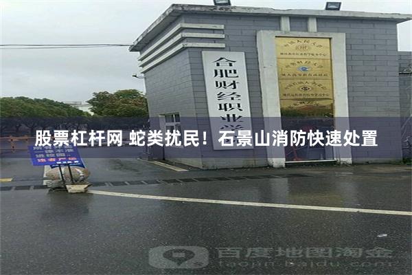 股票杠杆网 蛇类扰民!石景山消防快速处置