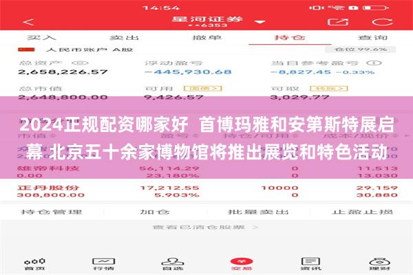 2024正规配资哪家好  首博玛雅和安第斯特展启幕 北京五十余家博物馆将推出展览和特色活动