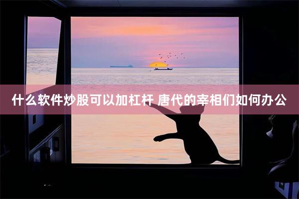 什么软件炒股可以加杠杆 唐代的宰相们如何办公