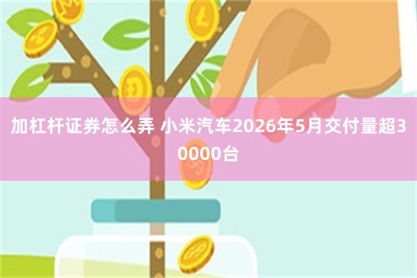 加杠杆证券怎么弄 小米汽车2026年5月交付量超30000台