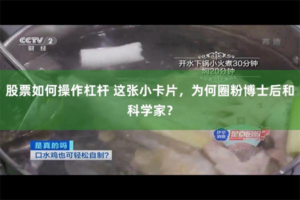 股票如何操作杠杆 这张小卡片,为何圈粉博士后和科学家?