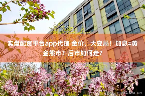 实盘配资平台app代理 金价,大变局!加息=黄金熊市?后市如何走?