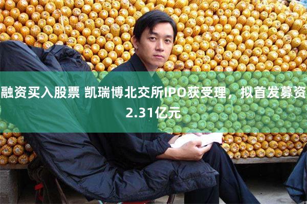 融资买入股票 凯瑞博北交所IPO获受理，拟首发募资2.31亿元