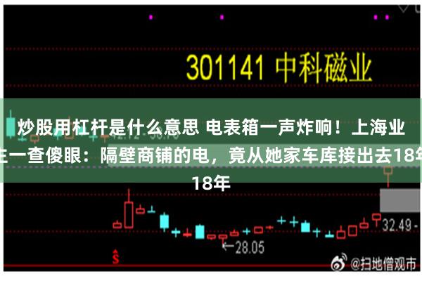 炒股用杠杆是什么意思 电表箱一声炸响！上海业主一查傻眼：隔壁商铺的电，竟从她家车库接出去18年