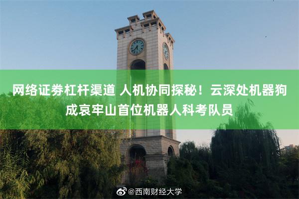 网络证劵杠杆渠道 人机协同探秘！云深处机器狗成哀牢山首位机器人科考队员